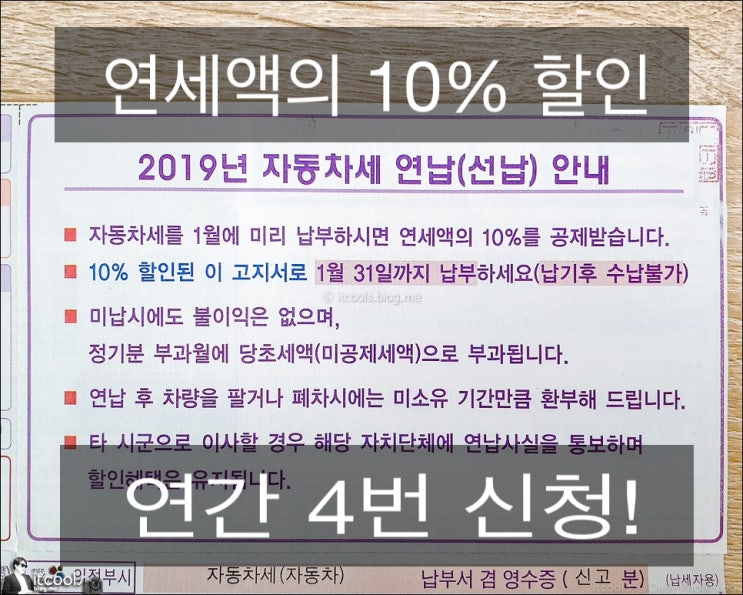  자동차세 연납신청 기간 후 미납 시, 신청 기간에 따라 불이익?