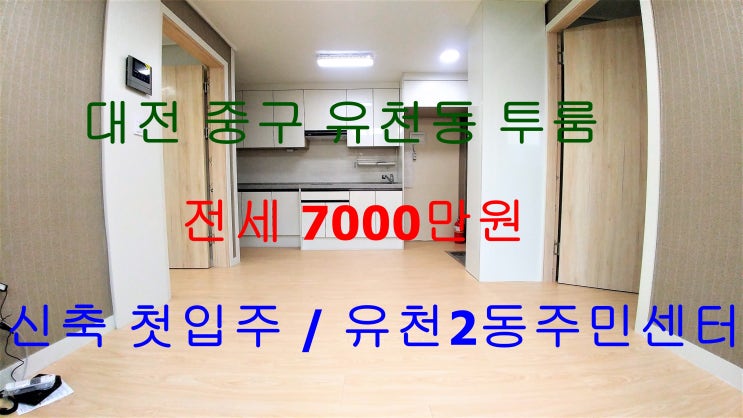  대전중구유천동신축투룸전세/대전중구유천2동주민센터신축투룸전세
