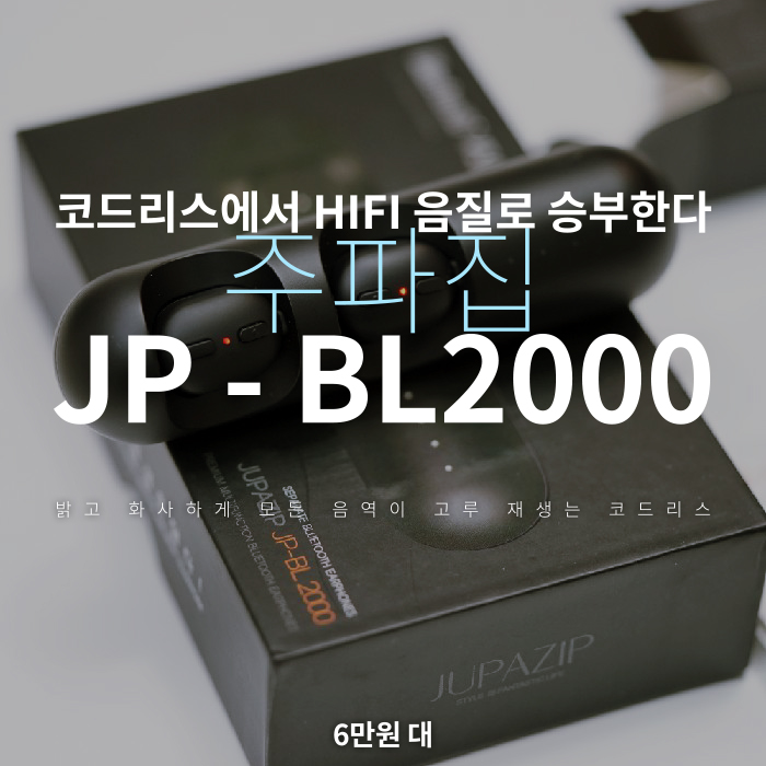 음질 좋은 코드리스 이어폰 강력 추천 : 주파집 블루투스 무선 이어폰 JP-BL2000 리뷰