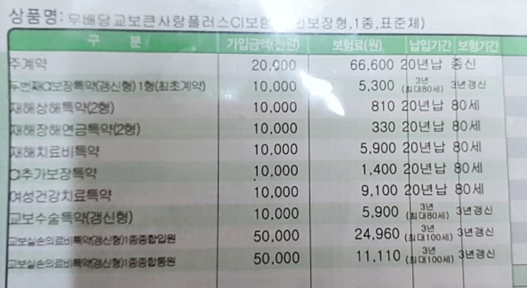  교보 큰사랑 플러스 CI보험 어머니 보험 좀 봐주세여 ㅠ
