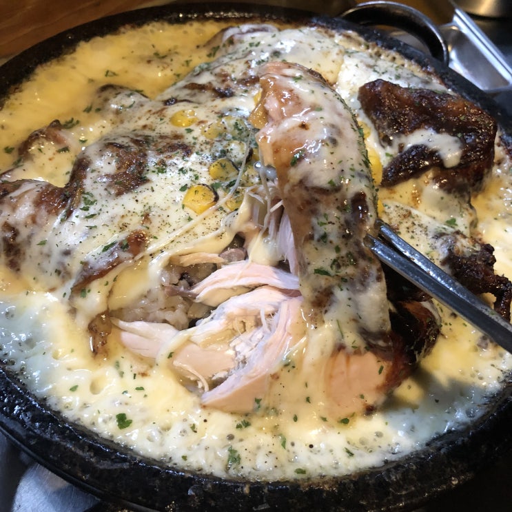  연남동 누룽지통닭 맛집 추천, 장작집 구포비빔국수랑 같이!