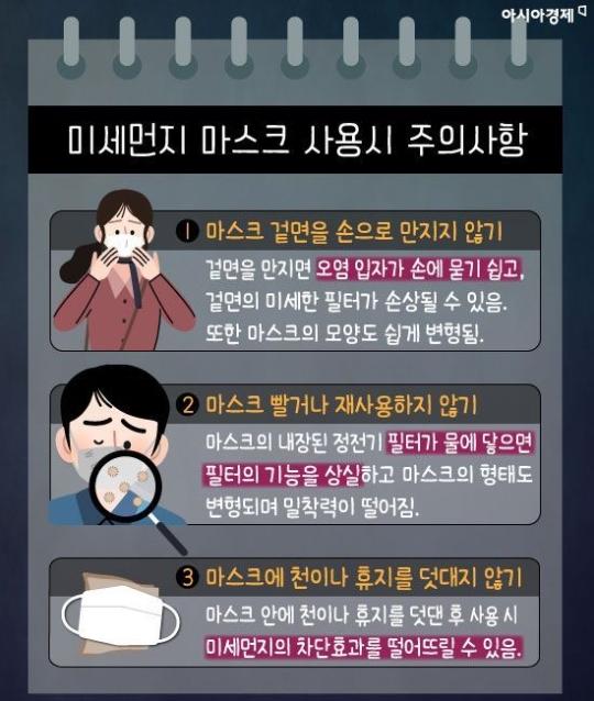  미세먼지에 마스크가 필수 입니다(올바른 마스크 사용법)