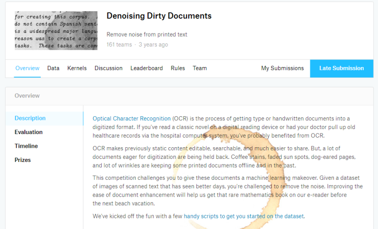 캐글(Kaggle) 예제 - 케라스(Keras)를 이용한 디노이징 오토인코더(Denoising Autoencoder)