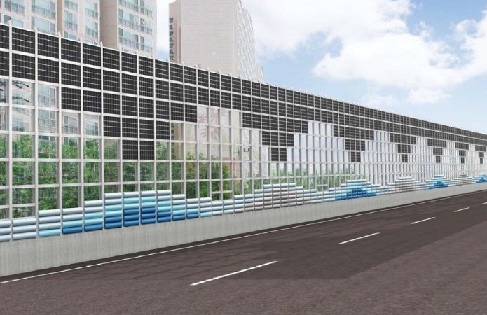 태양광 방음벽, 태양광 방음터널, 도로의 소음을 잡는 방법!
