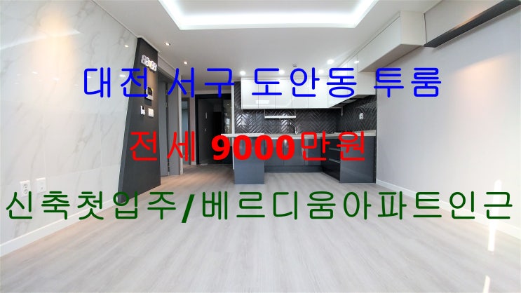  대전서구도안동신축투룸전세/도안베르디움아파트신축투룸전세