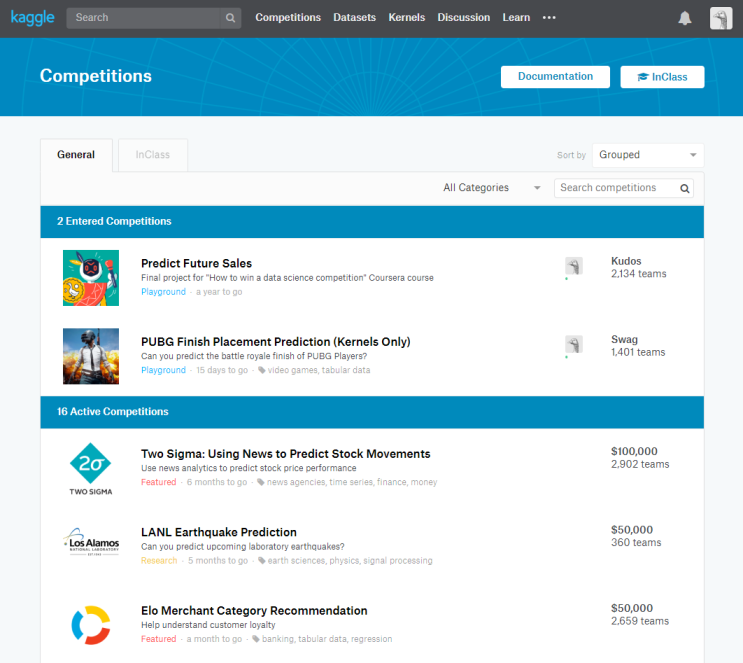  캐글(Kaggle) 입문하기