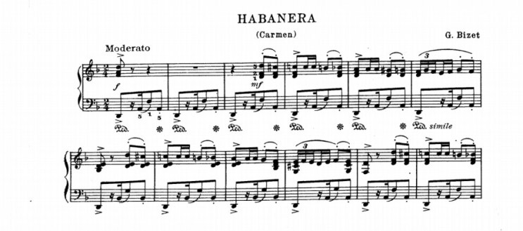 비제 오페라 카르멘 하바네라 쉬운 피아노 악보