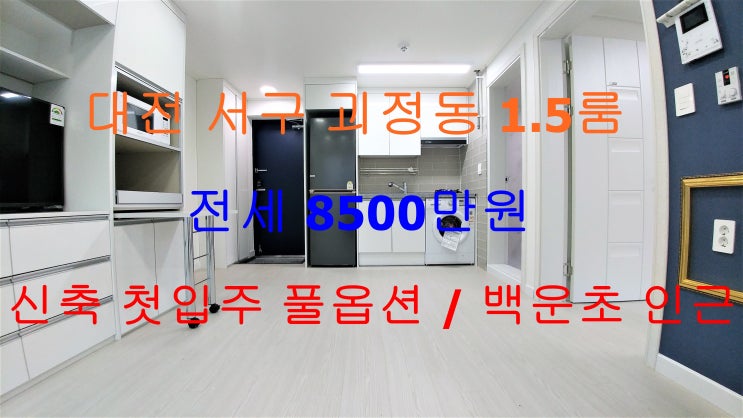  대전서구괴정동신축첫입주풀옵션1.5룸/괴정동백운초신축첫입주풀옵션1.5룸