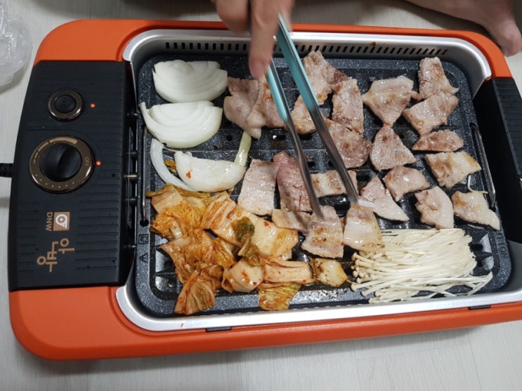  안방그릴 사용후기/연기잡는 그릴