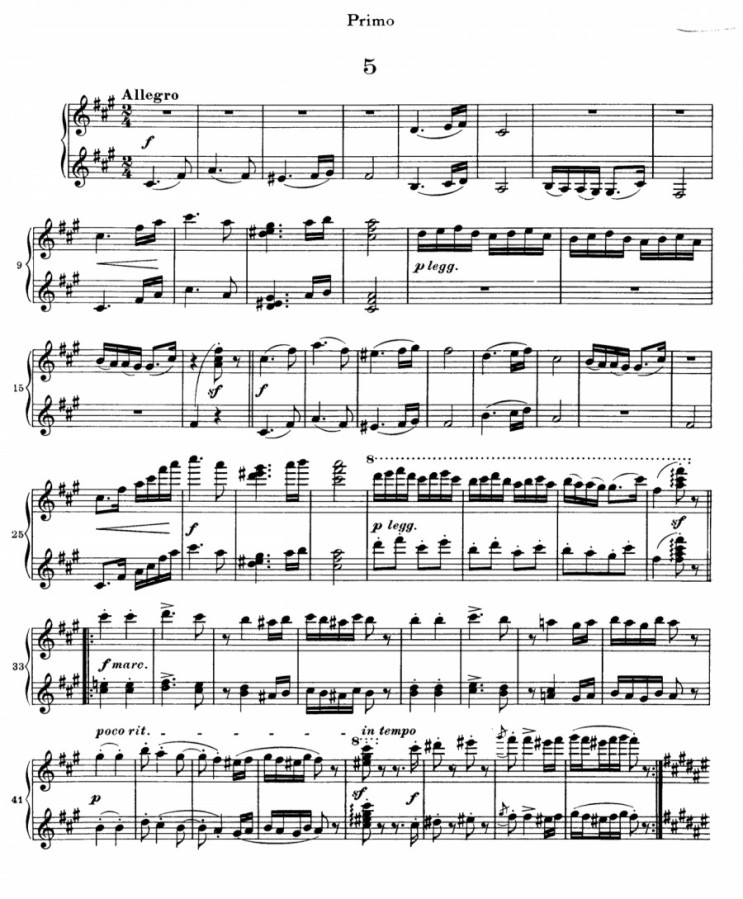 브람스 헝가리 무곡 5번 솔로&포핸즈 악보(그것만이 내세상)