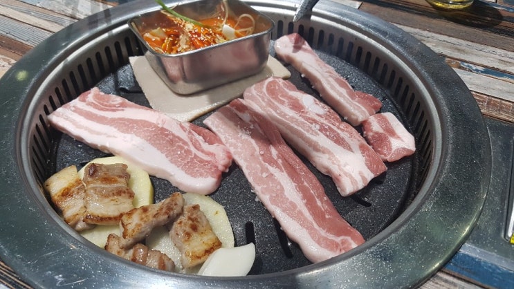  저녁에 먹은 삼겹과 막창