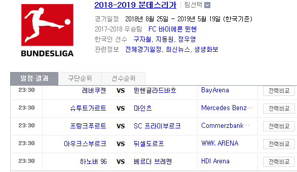 2019.01.19 분데스리가 (레버쿠젠 vs 묀헨 슈투트가르트 vs 마인츠 E프랑크 vs 프라이부르크 아우크스 vs 뒤셀도르프 하노버 vs 브레멘 라이프치히 vs 도르트문트) 2019.01.19 분데스리가 (레버쿠젠 vs 묀헨 슈투트가르트 vs 마인츠 E프랑크 vs 프라이부르크 아우크스 vs 뒤셀도르프 하노버 vs 브레멘 라이프치히 vs 도르트문트)