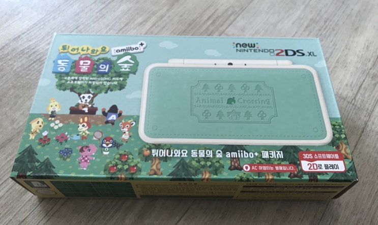  new 닌텐도 2DS XL 튀어나와요 동물의숲 amibo+ 에디션