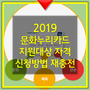  2019년 문화누리카드 신청방법 지원대상