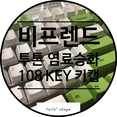  비프렌드 108key 투톤 염료승화키캡 간단 리뷰