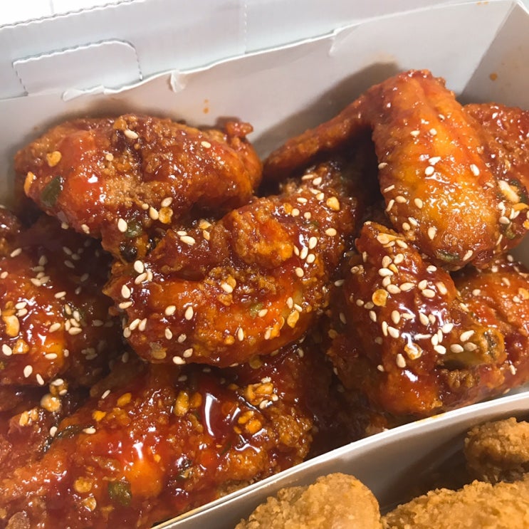  [티바두마리치킨 메뉴추천] 119불양념+후라이드 존맛탱 조합! 강추‼️