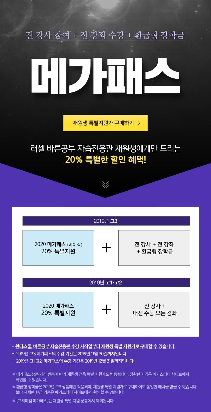 부천러셀 재원생 메가패스 특별할인 안내! : 네이버 블로그