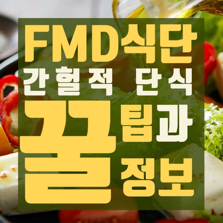 FMD식단 간헐적 단식 방법 다이어트 완전꿀팁!!