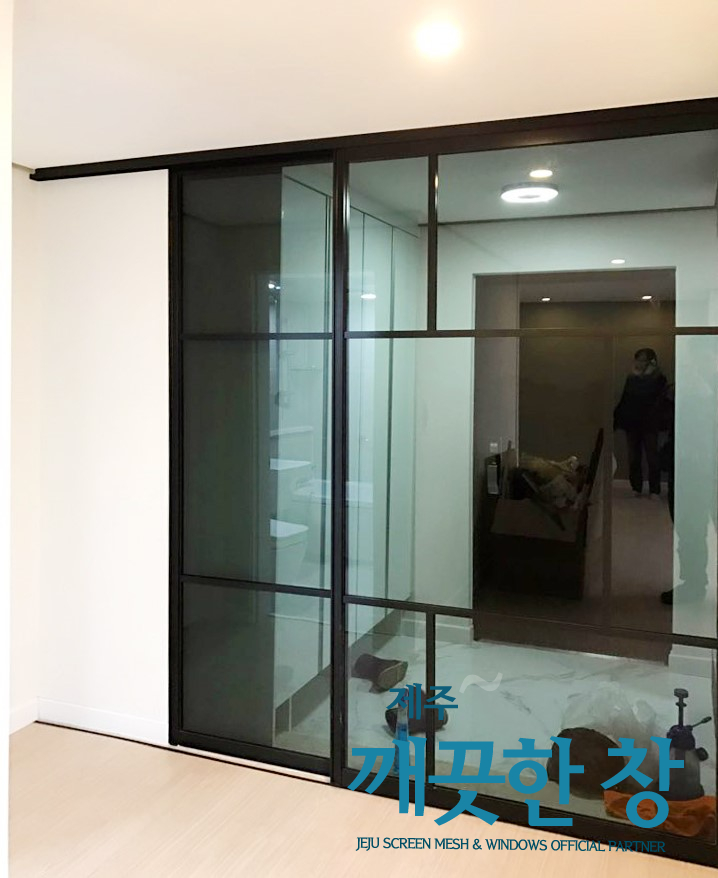  제주 중흥S클래스 슬라이딩도어 시공