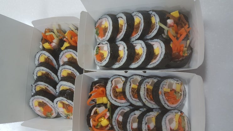  돌~돌~ 잘 말린 부천 맛집 김밥 도당동 김밥 맛집