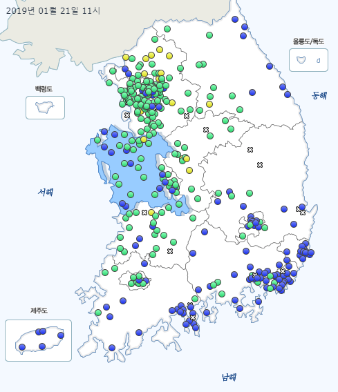  오늘의 초미세먼지농도