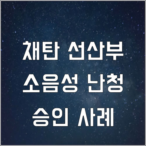  광업소 채탄 선산부 소음성 난청 승인 사례
