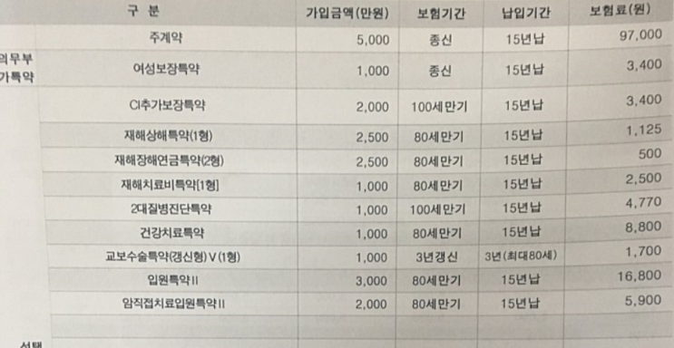  사회초년생인 제 보험 점검요청해요 (내마음같은 교보여성 CI보험)
