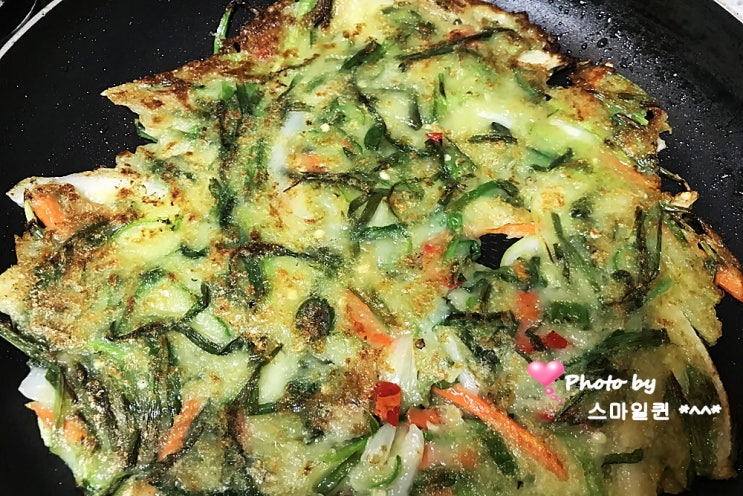  막걸리 안주 - 부추전~