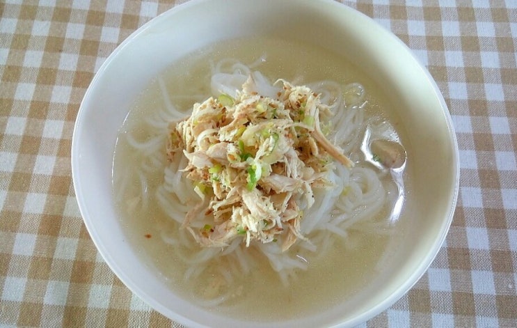  닭칼국수 만드는법(쌀국수)