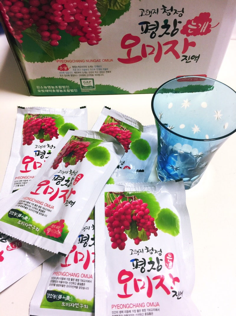 오미자즙과 오미자엑기스는 역시 평창 는개 오미자 진액이예요!