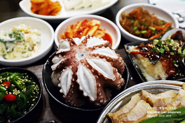  부평시장역 맛집 ) 해물과 보쌈을 같이 주는 부평 산수향. 인천 한정식집 추천