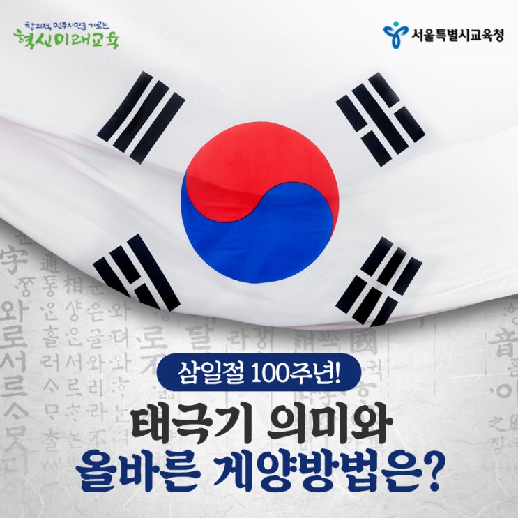  삼일절 100주년! 태극기 의미와 올바른 게양방법은?