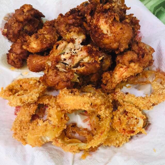 칠레에서 만든  후라이드 치킨&어니언링