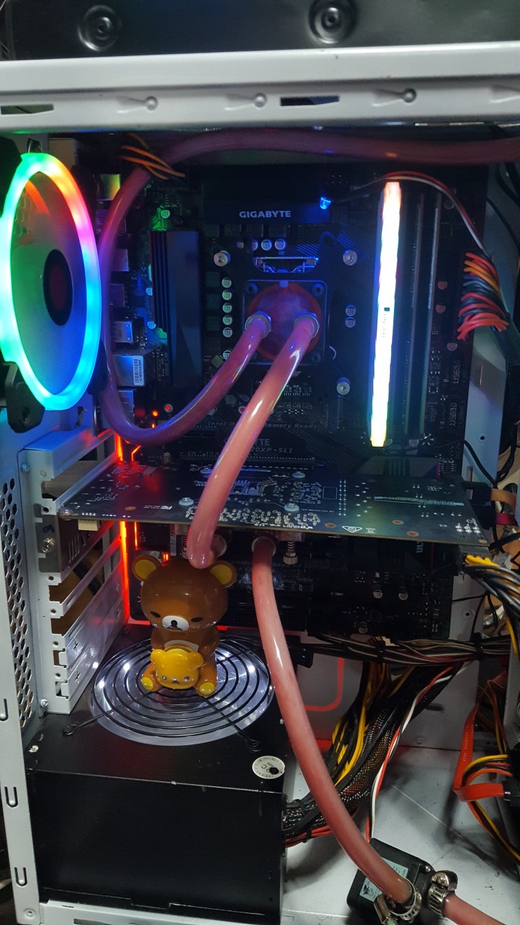  익산 게임용 컴퓨터 커스텀 수냉  I3 6100 GTX1060 16G LED 튜닡 컴퓨터