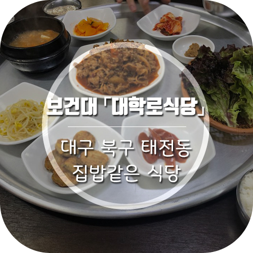  대구북구태전동 '대학로식당' 보건대 앞 집밥같은 식당