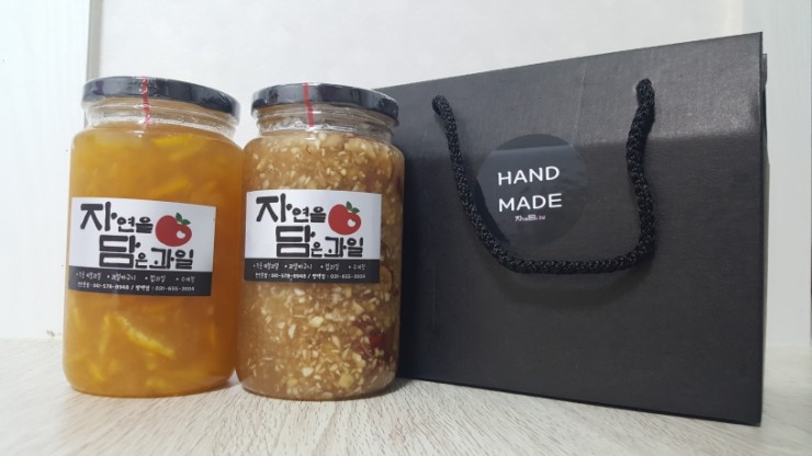  설선물 하면 자연을담은과일 에서 직접 만든 자담 과일 수제청 !