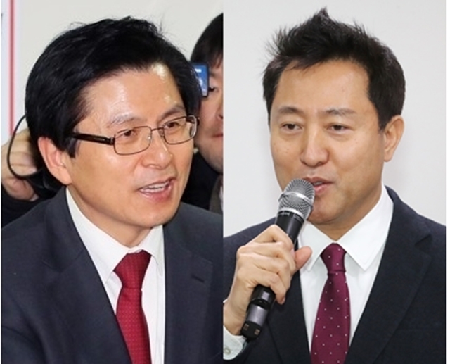 황교안-<b>오세훈</b>, 북핵 문제 해법 신경전