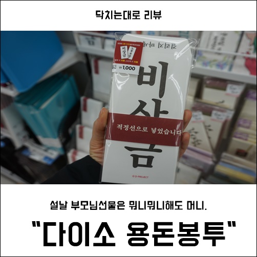  다이소용돈봉투 설날 부모님선물은 뭐니뭐니해도 머니
