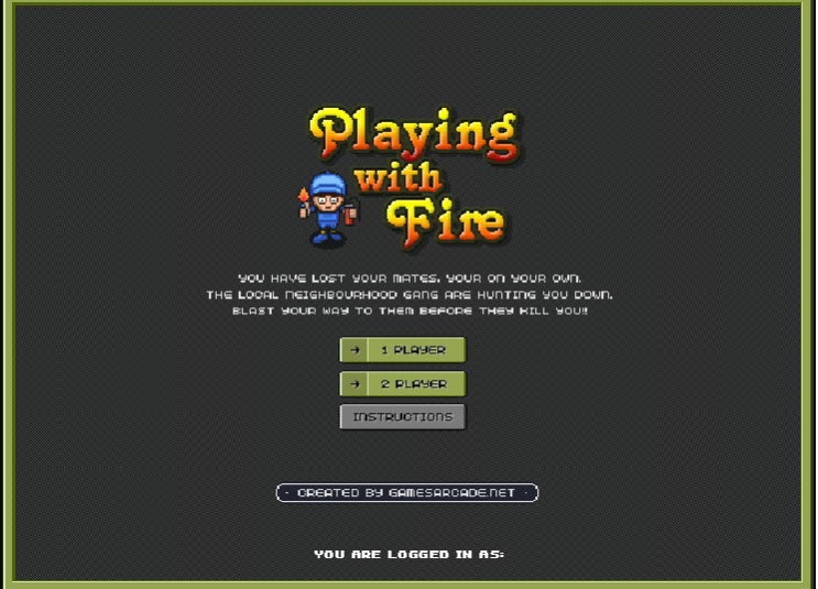  2인용 플래시게임 - Playing with Fire