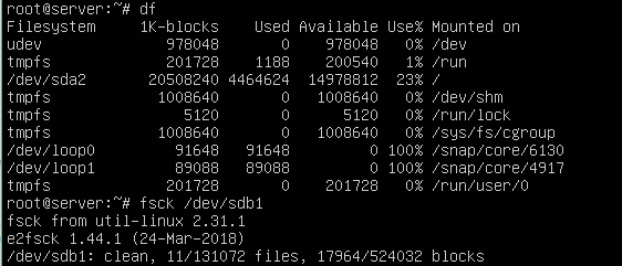 [리눅스Linux] 파일 검사&수리 명령어(fsck, e2fsck)과 파일 시스템 손상 상황 등+ 관련 문제