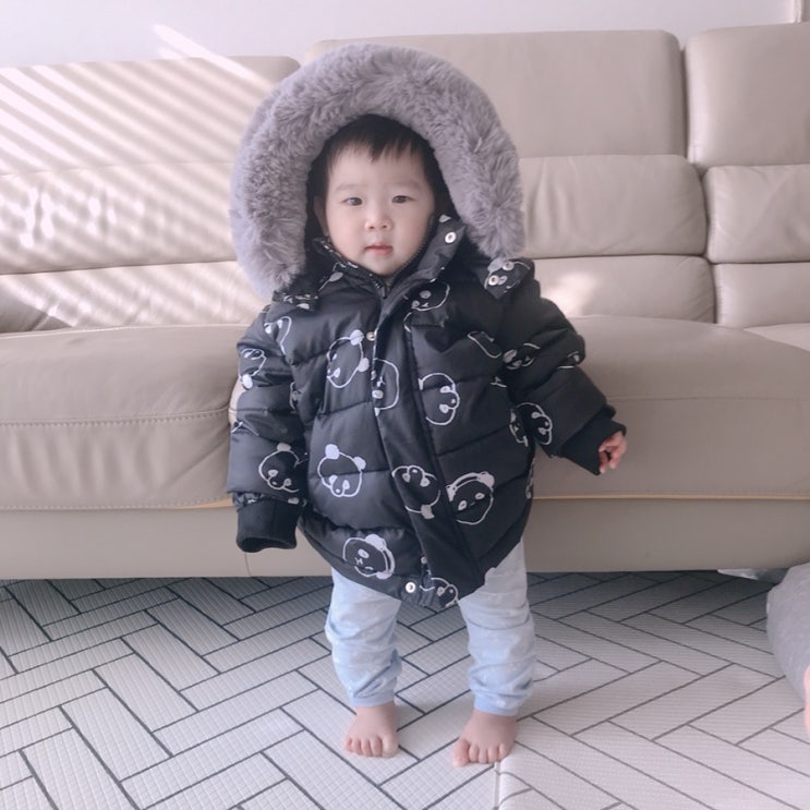  유아패딩 이야이야오 웰론팬더 패딩점퍼 따뜻하고 귀여워요 !
