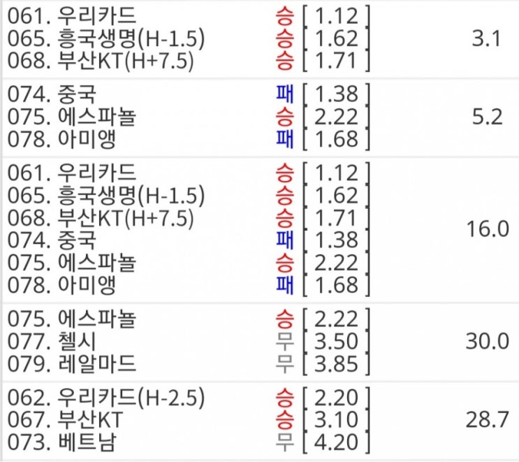 2019.01.24 프로토 조합 추천 2019.01.24 프로토 조합 추천