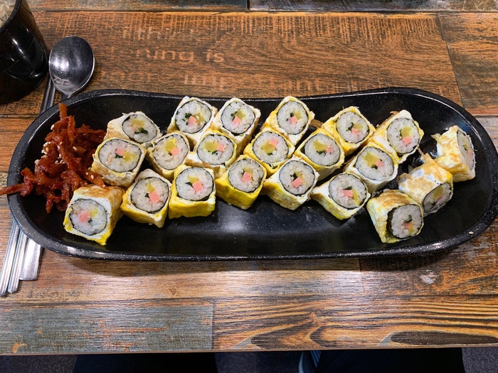 점심메뉴 신림동 계란말이 김밥