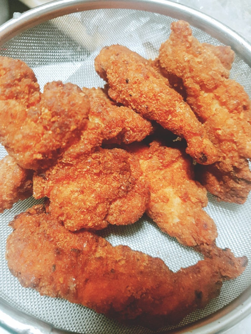 치킨파우더 없는 건강한 후라이드 치킨 (통밀가루, 닭안심) 2