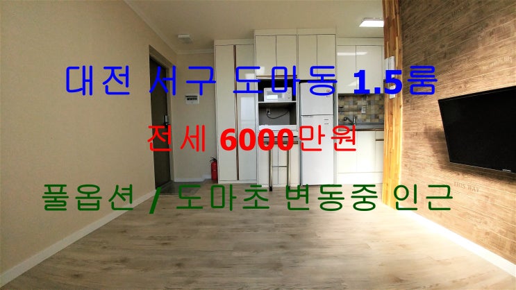  대전서구도마동1.5룸LH전세/도마초변동중1.5룸LH전세
