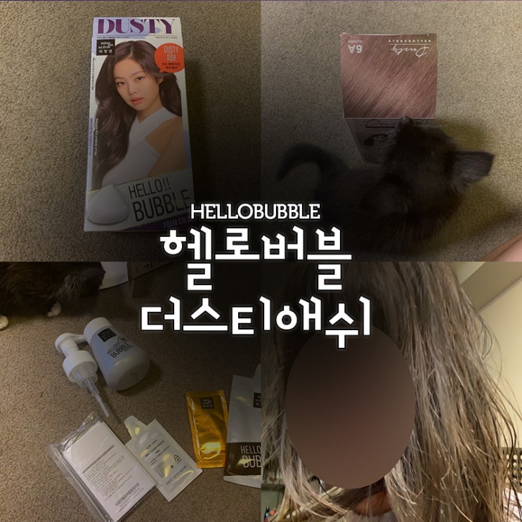  헬로버블 더스티애쉬 탈색모 후기