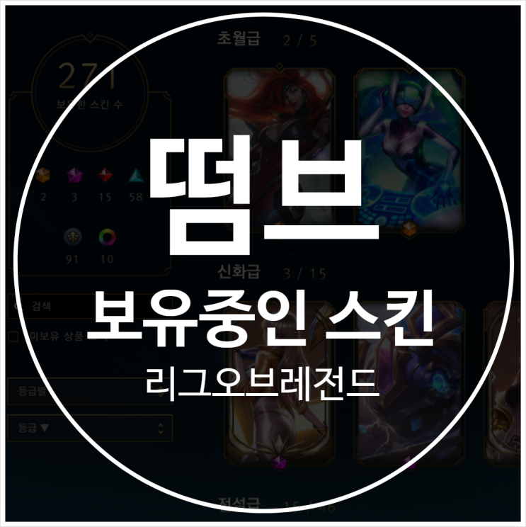  롤 : 보유중인 스킨 목록 (리그오브레전드)