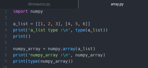 Python numpy.array() : 네이버 블로그