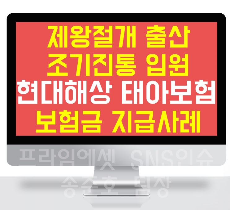  제왕절개 출산 조기진통 입원 현대해상 태아보험 보험금 지급사례
