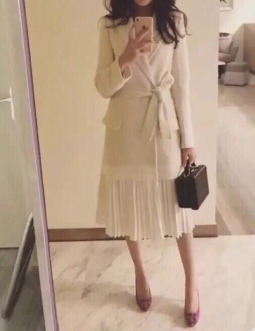 플리츠 원피스형 자켓